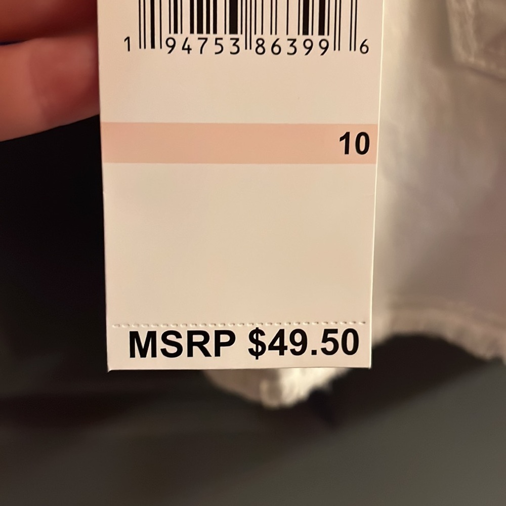 Hudson kids size 10 white shortalls. New with tags. - Picture 7 of 7